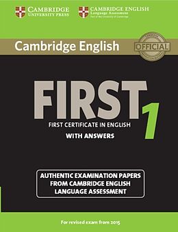 Couverture cartonnée Cambridge English First 1. Student's Book with Answers de Cambridge ESOL