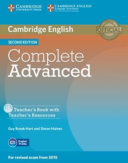 Couverture cartonnée Cambridge English. Second Edition. Complete Advanced. Teacher's Book de Guy Brook-Hart, Simon Haines