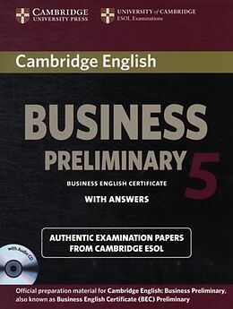 Couverture cartonnée Cambridge English Business 5. Preliminary. Student's Book with answers de Cambridge Esol