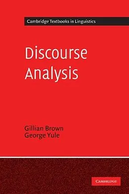 E-Book (pdf) Discourse Analysis von Gillian Brown