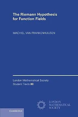 E-Book (epub) Riemann Hypothesis for Function Fields von Machiel Van Frankenhuijsen