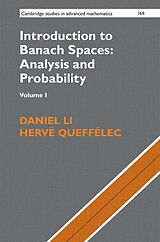 eBook (pdf) Introduction to Banach Spaces: Analysis and Probability: Volume 1 de Daniel Li