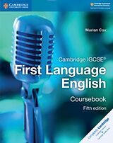 Kartonierter Einband Cambridge IGCSE (R) First Language English Coursebook von Marian Cox