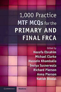 Couverture cartonnée 1,000 Practice MTF MCQs for the Primary and Final FRCA de 