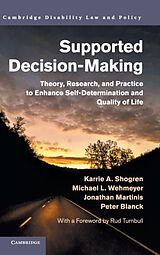 Livre Relié Supported Decision-Making de Karrie A. Shogren, Michael L. Wehmeyer, Jonathan Martinis