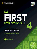 Broschiert B2 First for Schools 4 Student's Book With Answers von 