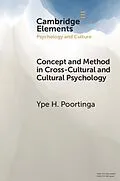 E-Book (epub) Concept and Method in Cross-Cultural and Cultural Psychology von Ype H. Poortinga