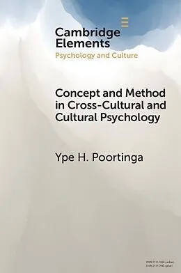 E-Book (pdf) Concept and Method in Cross-Cultural and Cultural Psychology von Ype H. Poortinga
