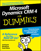eBook (epub) Microsoft Dynamics CRM 4 For Dummies de Joel Scott, David Lee, Scott Weiss