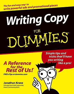 eBook (epub) Writing Copy For Dummies de Jonathan Kranz