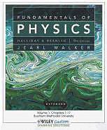 Couverture cartonnée Fundamentals of Physics, Volume 1: Chapters 1-17 de David Halliday, Robert Resnick, Jearl Walker