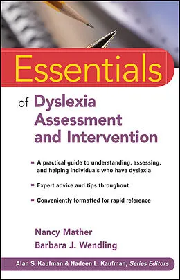 E-Book (epub) Essentials of Dyslexia Assessment and Intervention von Nancy Mather, Barbara J. Wendling