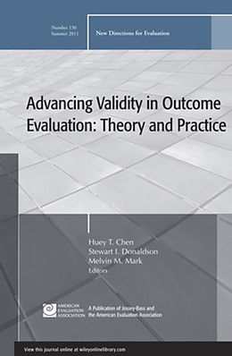 eBook (pdf) Advancing Validity in Outcome Evaluation: Theory and Practice de 