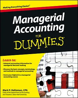 E-Book (epub) Managerial Accounting For Dummies von Mark P, Holtzman