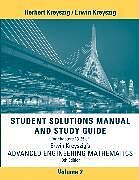 Couverture cartonnée Advanced Engineering Mathematics, 10e Student Solutions Manual and Study Guide, Volume 2: Chapters 13 - 25 de Herbert Kreyszig, Kreyszig Erwin