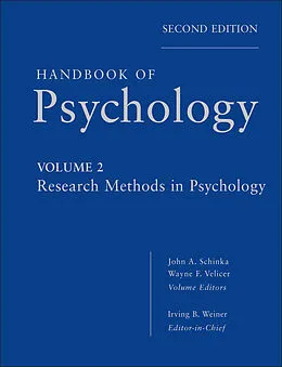 E-Book (epub) Handbook of Psychology, Research Methods in Psychology von Irving B. Weiner, John A. Schinka, Wayne F. Velicer