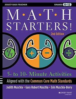 Couverture cartonnée Math Starters de Judith A Muschla, Gary R Muschla, Erin Muschla