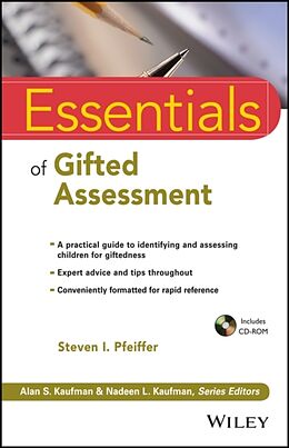 Couverture cartonnée Essentials of Gifted Assessment de Pfeiffer Steven I.