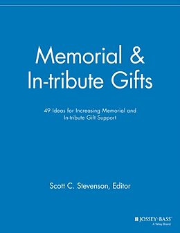 Couverture cartonnée Memorial and In-Tribute Gifts de Scott C. Stevenson