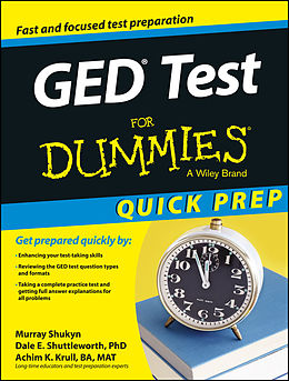 eBook (epub) GED Test For Dummies, Quick Prep de Murray Shukyn
