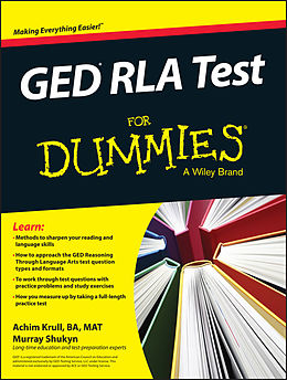 eBook (epub) GED RLA For Dummies de Achim K. Krull, Murray Shukyn