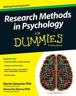 Couverture cartonnée Research Methods in Psychology for Dummies de Martin Dempster, Donncha Hanna