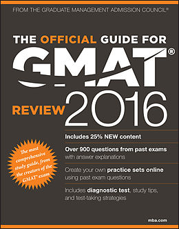E-Book (pdf) The Official Guide for GMAT Review 2016 with Online Question Bank and Exclusive Video von Gmac (Graduate Management Admission Council)