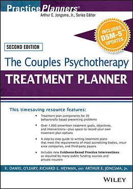 E-Book (pdf) The Couples Psychotherapy Treatment Planner, with DSM-5 Updates von K. Daniel O'Leary, Richard E. Heyman, David J. Berghuis
