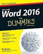 Couverture cartonnée Word 2016 For Dummies de Dan Gookin