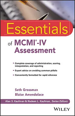 E-Book (pdf) Essentials of MCMI-IV Assessment von Seth D. Grossman, Blaise Amendolace