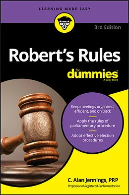 E-Book (epub) Robert's Rules For Dummies von C. Alan Jennings