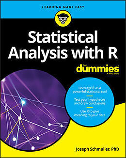 Couverture cartonnée Statistical Analysis with R For Dummies de Joseph Schmuller