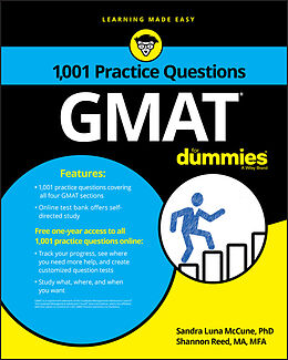 E-Book (epub) 1,001 GMAT Practice Questions For Dummies von Sandra Luna McCune, Shannon Reed