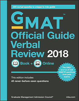 E-Book (epub) GMAT Official Guide 2018 Verbal Review: Book + Online von Gmac (Graduate Management Admission Council)
