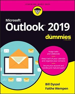 Couverture cartonnée Outlook 2019 For Dummies de Faithe Wempen, Bill Dyszel