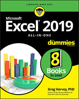 Couverture cartonnée Excel 2019 All-in-One For Dummies de Harvey Greg