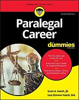 eBook (epub) Paralegal Career For Dummies de Scott A. Hatch, Lisa Zimmer Hatch