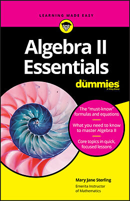 eBook (epub) Algebra II Essentials For Dummies de Mary Jane Sterling