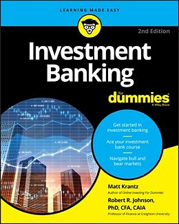 Couverture cartonnée Investment Banking for Dummies de Matthew Krantz, Robert R. Johnson