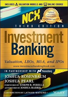 Livre Relié Investment Banking de Joshua Rosenbaum, Joshua Pearl