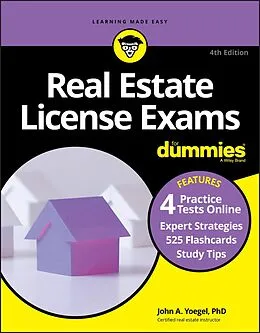 E-Book (epub) Real Estate License Exams For Dummies with Online Practice Tests von John A. Yoegel