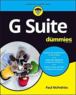 Couverture cartonnée G Suite For Dummies de McFedries Paul