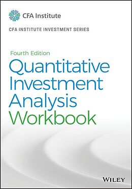 eBook (pdf) Quantitative Investment Analysis, Workbook de Cfa Institute