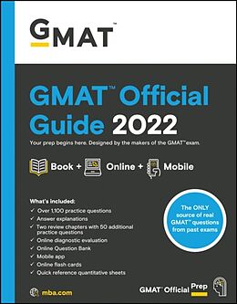 Couverture cartonnée GMAT Official Guide 2022 de GMAC (Graduate Management Admission Council)