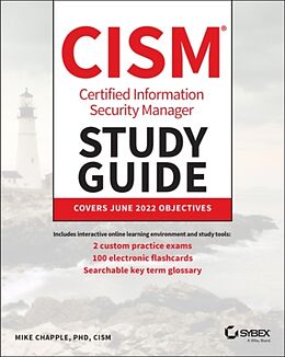 Couverture cartonnée CISM Certified Information Security Manager Study Guide de Chapple Mike