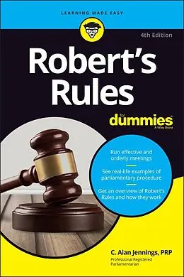 E-Book (pdf) Robert's Rules For Dummies von C. Alan Jennings