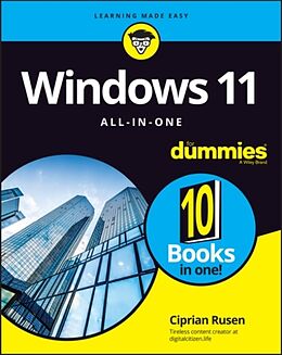 Couverture cartonnée Windows 11 All-in-One For Dummies de Rusen Ciprian Adrian