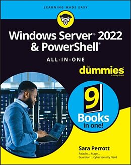 Couverture cartonnée Windows Server 2022 & PowerShell All-in-One For Dummies de Sara Perrott