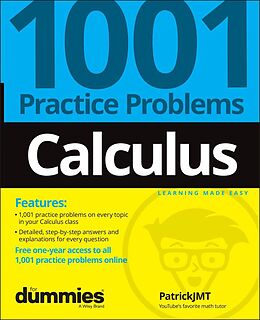 E-Book (pdf) Calculus: 1001 Practice Problems For Dummies (+ Free Online Practice) von Patrick Jones