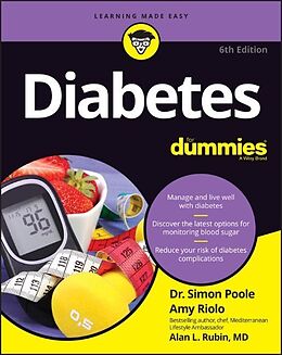 Couverture cartonnée Diabetes For Dummies de Poole Simon, Riolo Amy, Rubin Alan L.